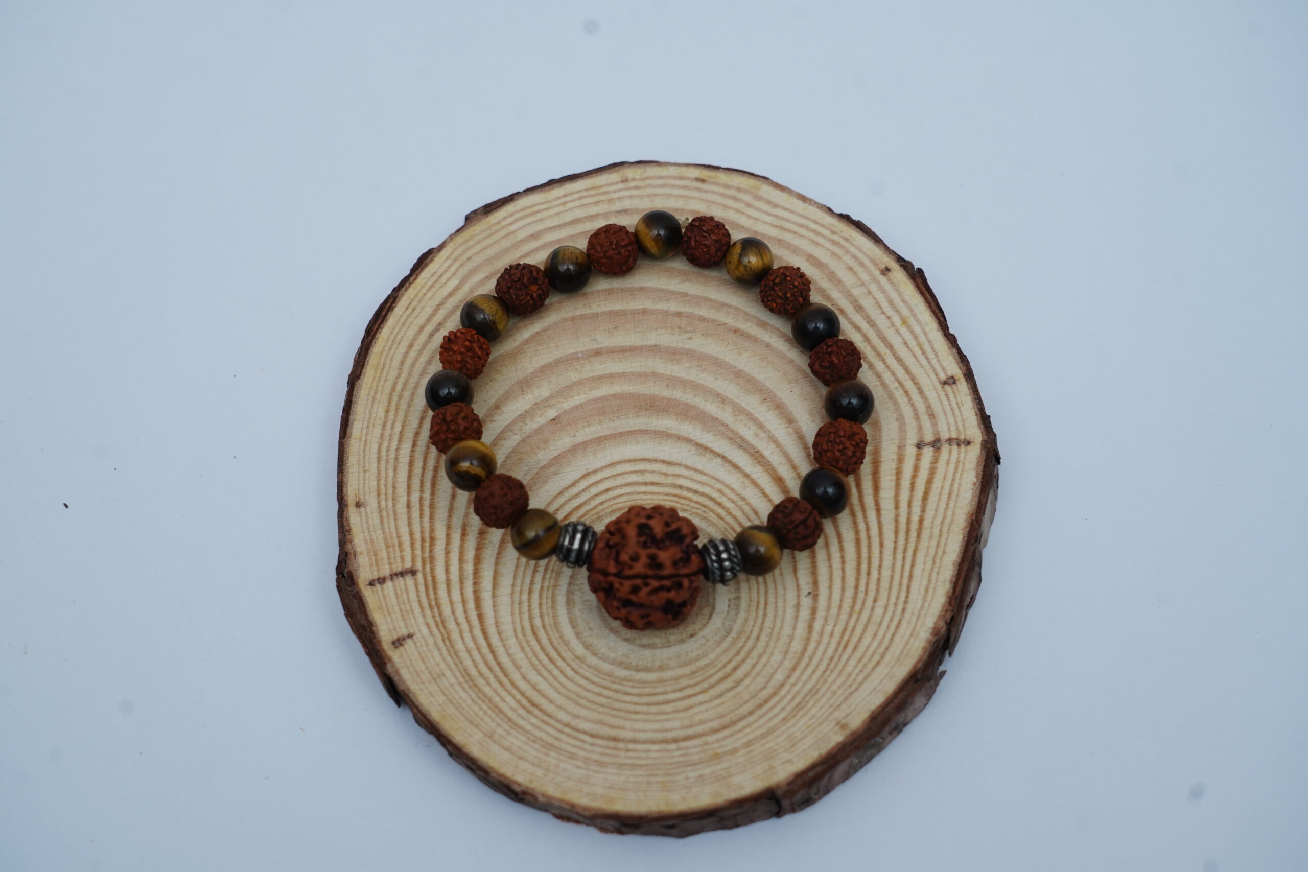 5 MUKHI NEPALI WITH TIGER EYE BRACELET-999