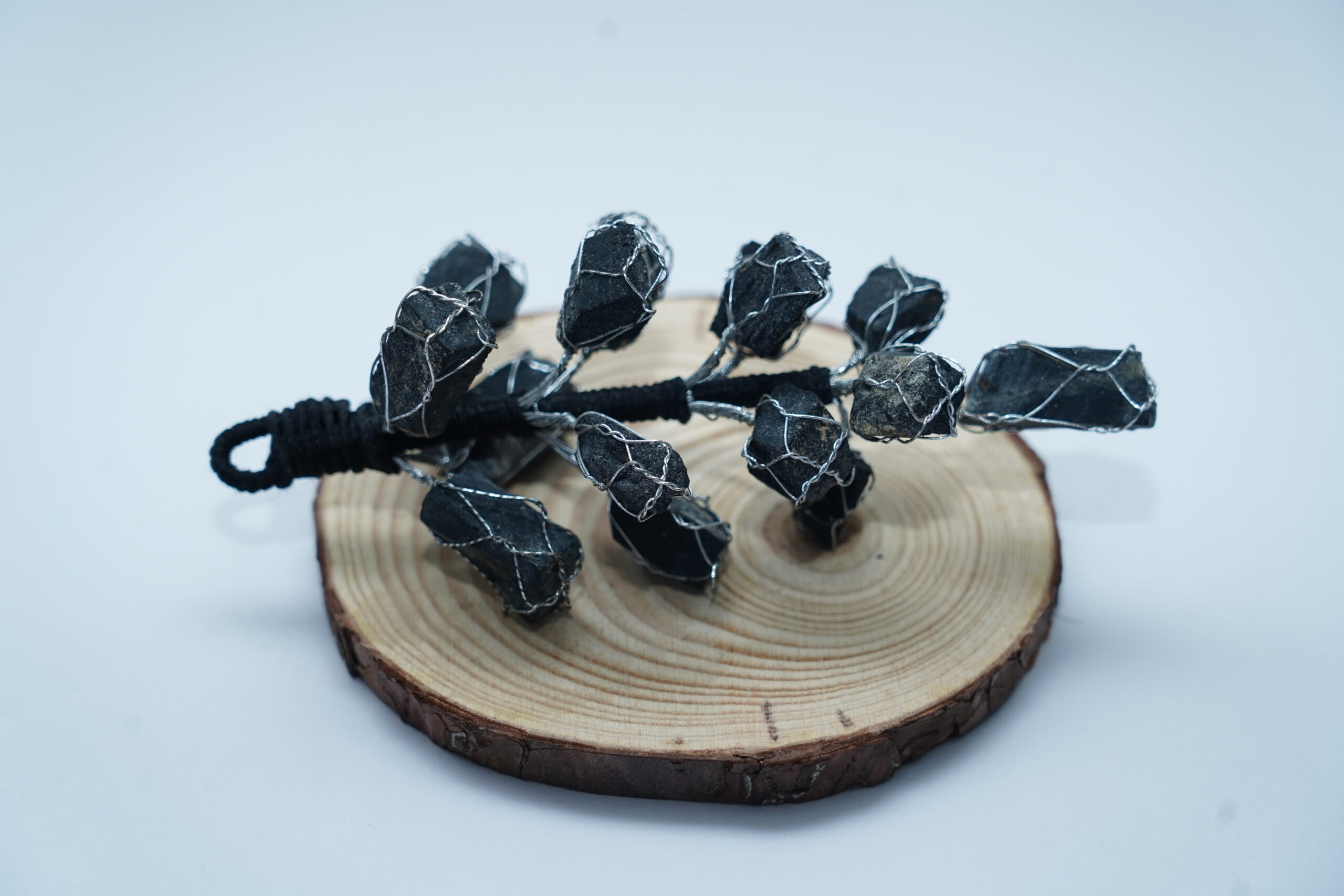 BLACK TOURMALINE ROUGH CHUNKS HANGING FOR HOME AND CAR -999