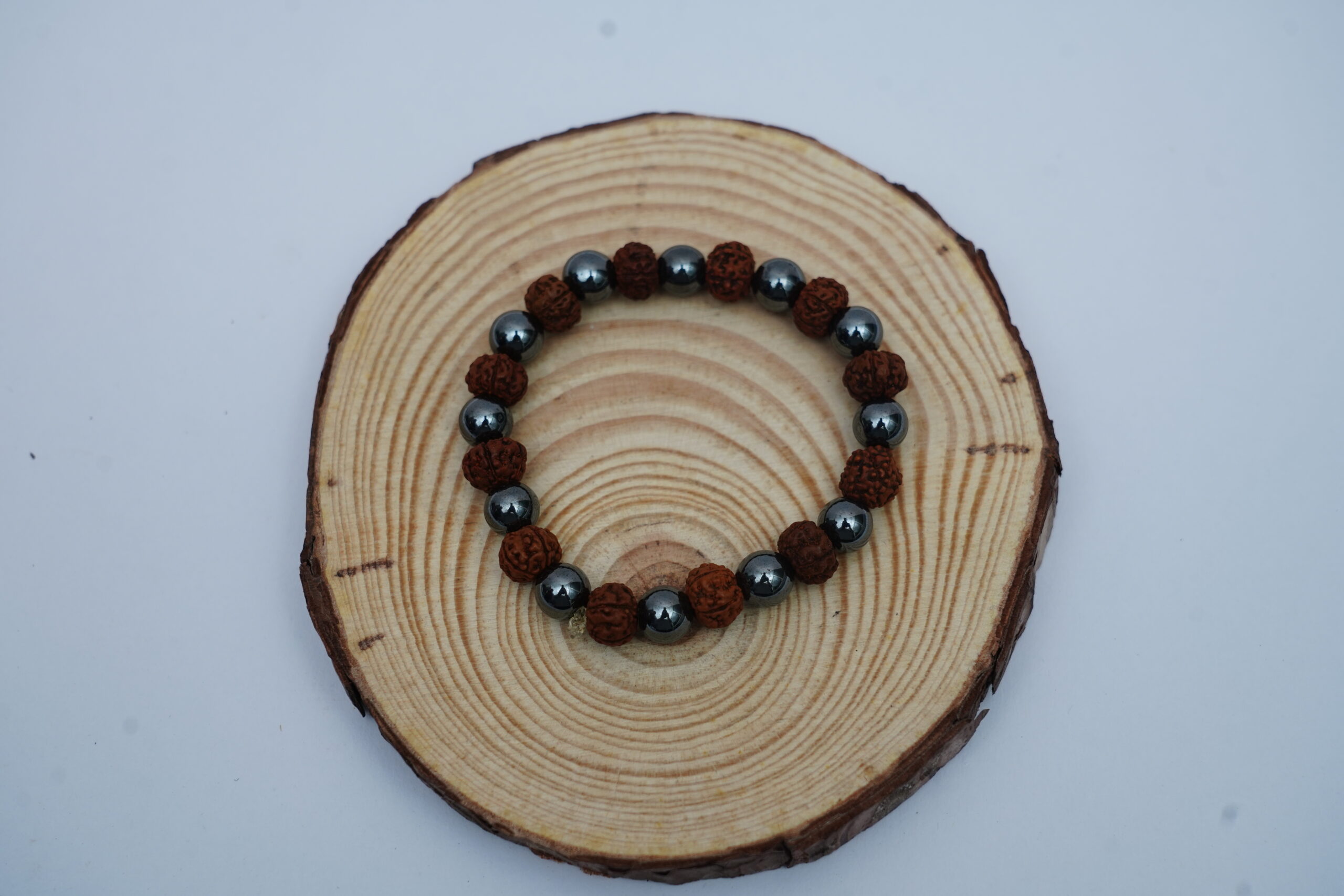 HEMATITE WITH 5 MUKHI RUDRAKSHA BRACELET-999